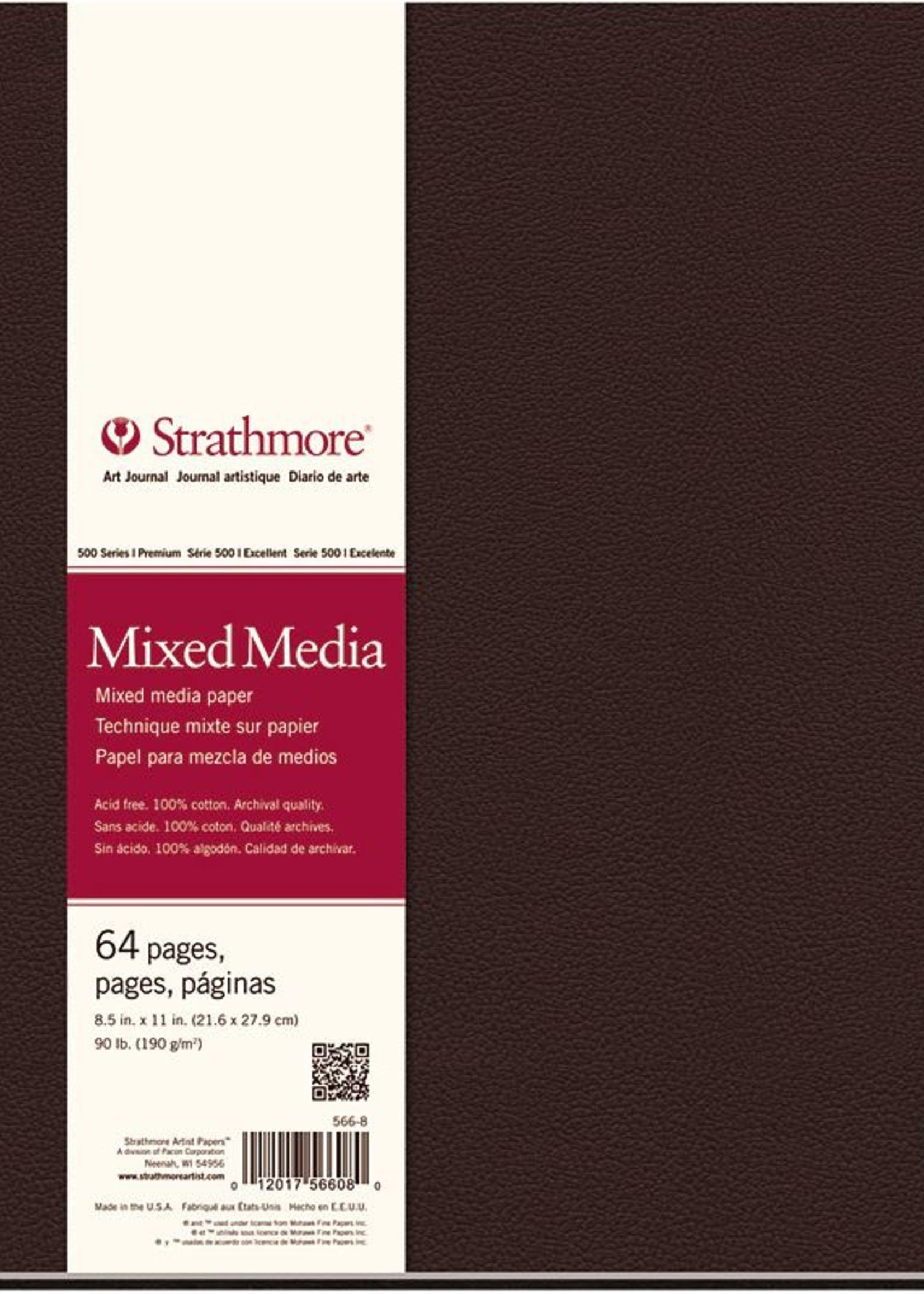 STRATHMORE STRATHMORE ART JOURNAL MIXED MEDIA HARDBOUND 8.5X11  90LB    STR-566-8