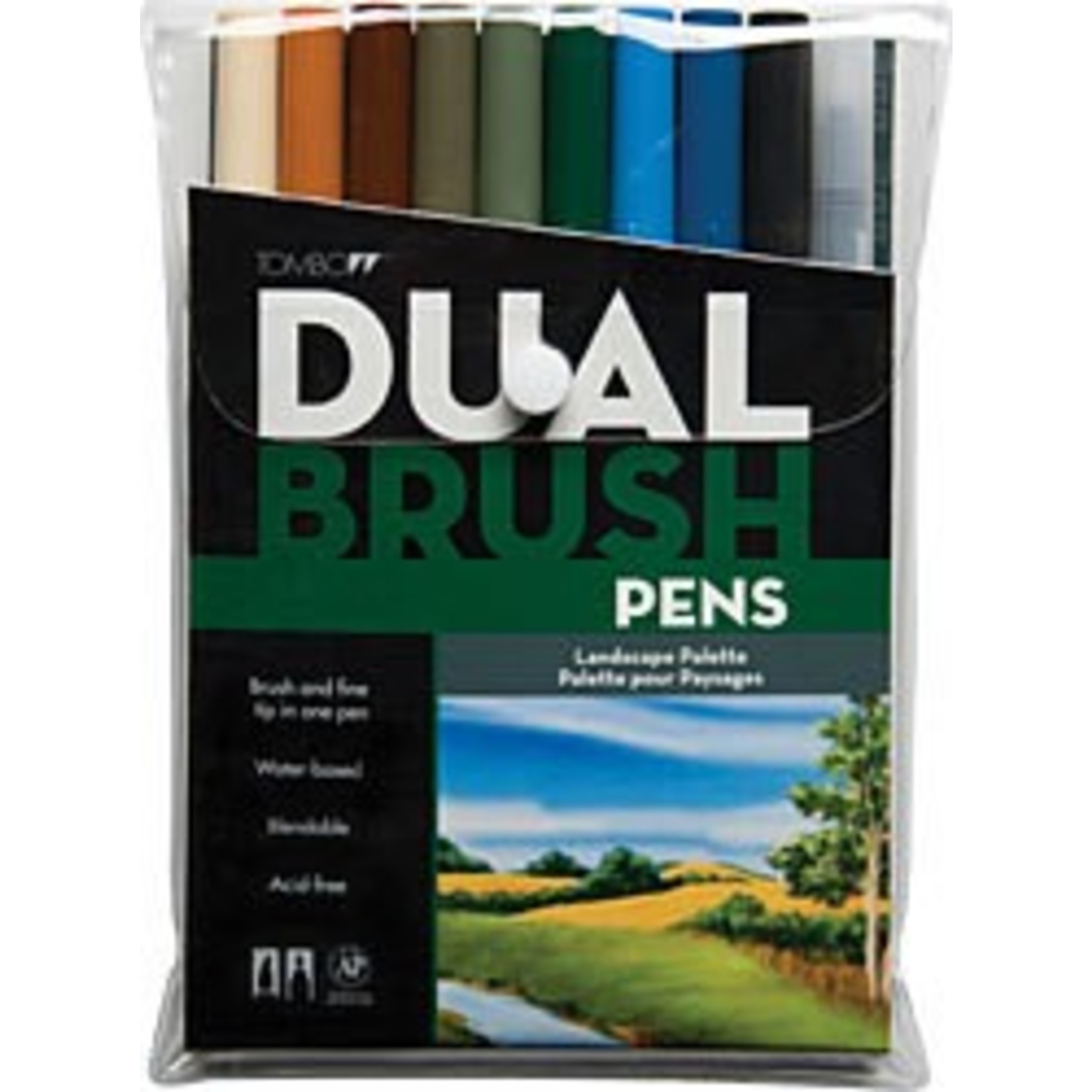 TOMBOW TOMBOW DUAL BRUSH LANDSCAPE PEN SET/10