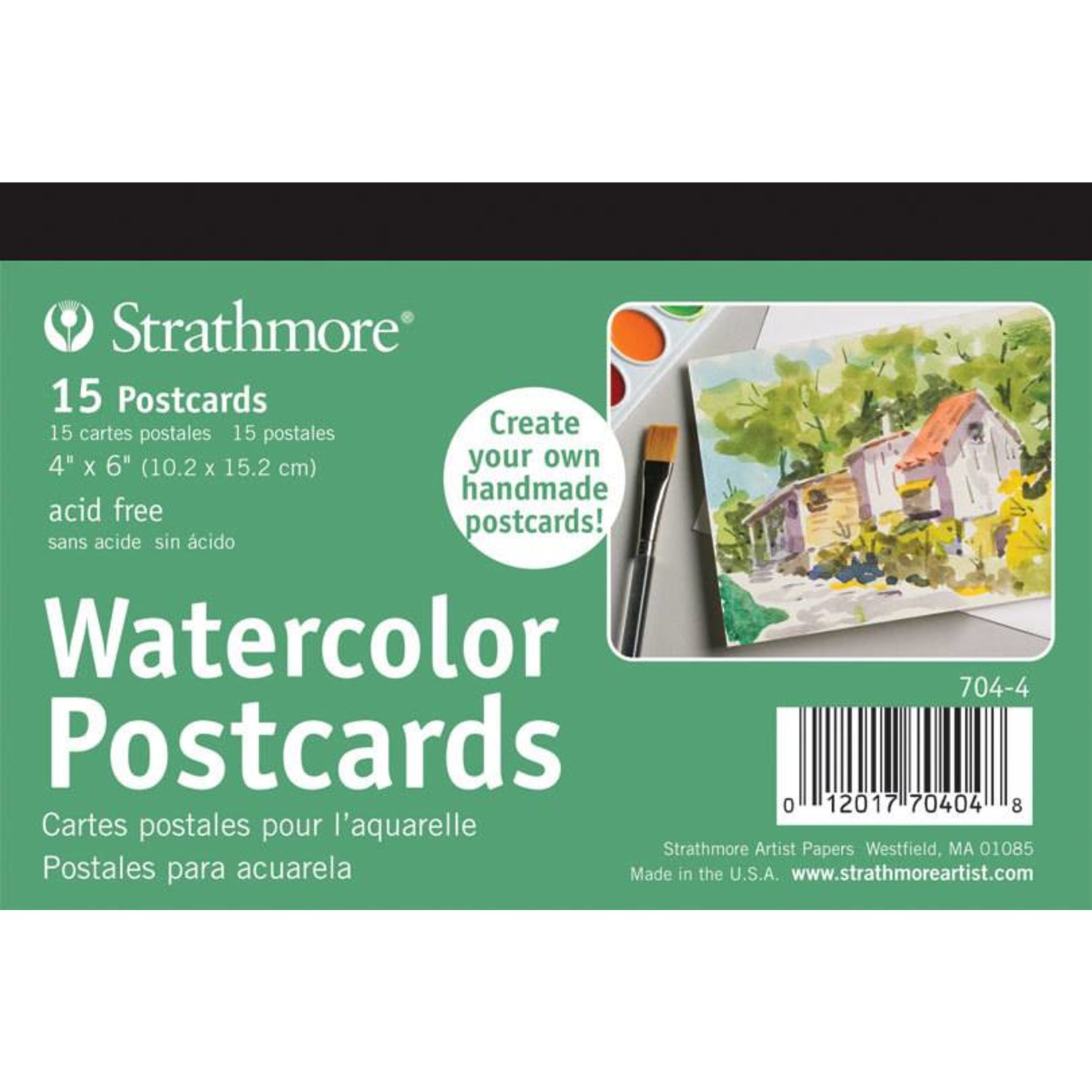 STRATHMORE STRATHMORE WATERCOLOUR POSTCARDS 4X6 15/PK    704-4