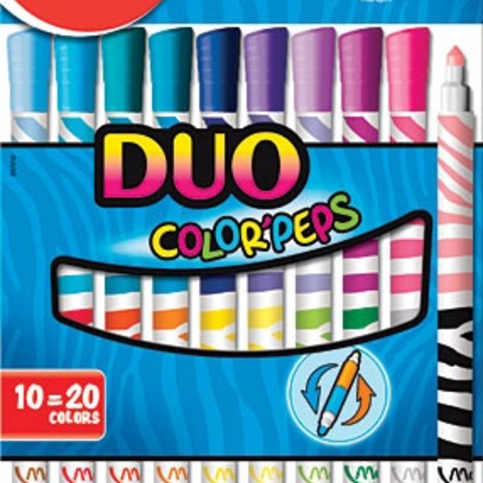 MAPED DUO COLOR PEPS MARKERS SET/10