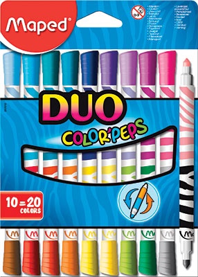 Download MAPED MAPED DUO COLOR PEPS MARKERS SET/10 - Colours Artist Supplies