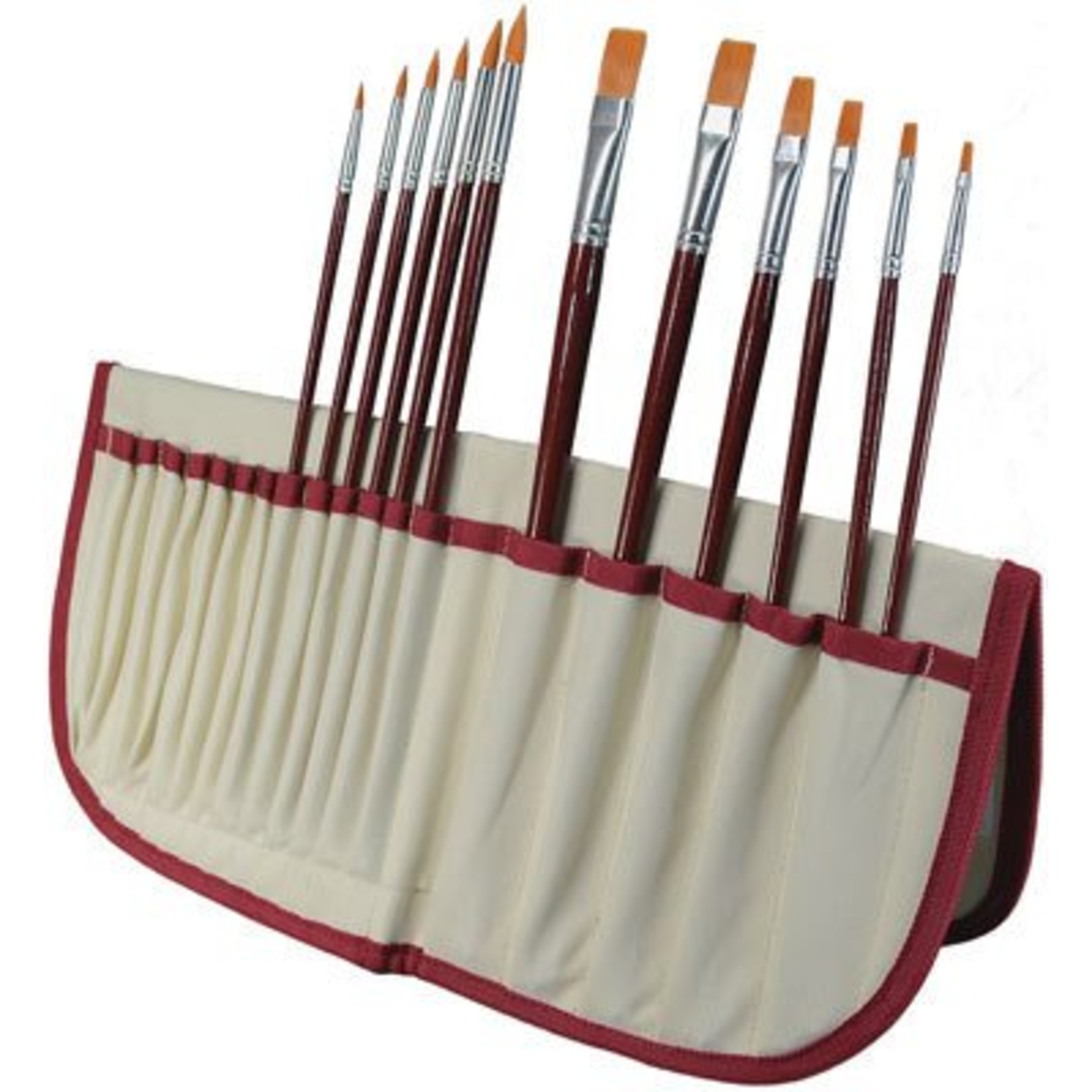 ART ADVANTAGE ART ADVANTAGE NYLON BRUSH SET W/ BRUSH CASE SET/12