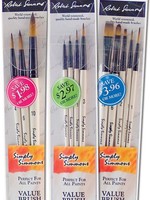 DALER ROWNEY SIMPLY SIMMONS VALUE BRUSH SET/5 LONG HANDLE SYNTHETIC