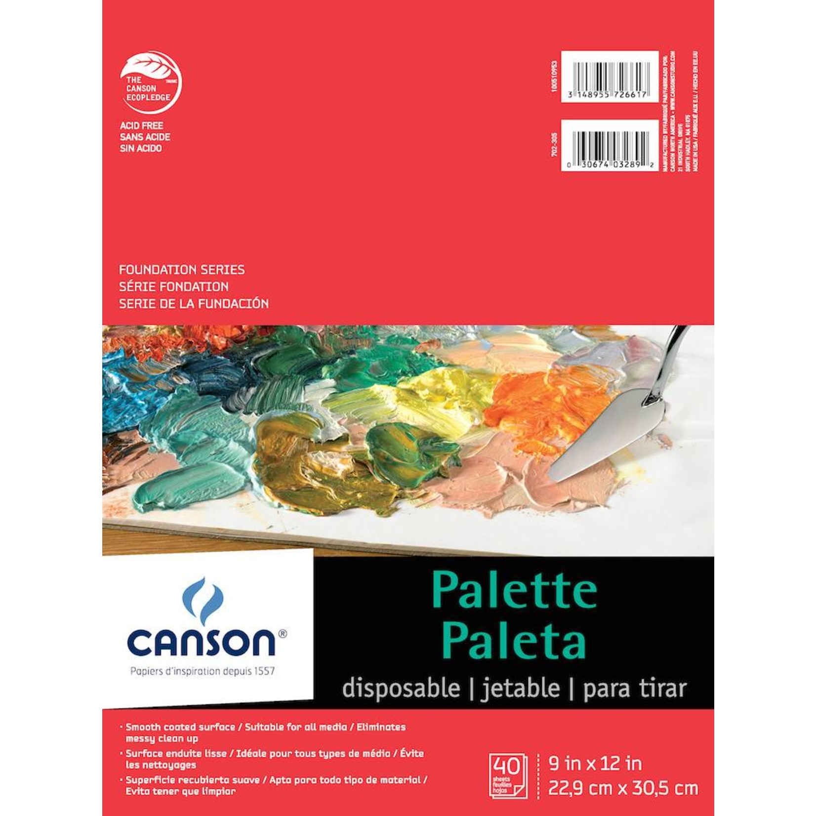 CANSON CANSON XL DISPOSABLE PALETTE 9x12
