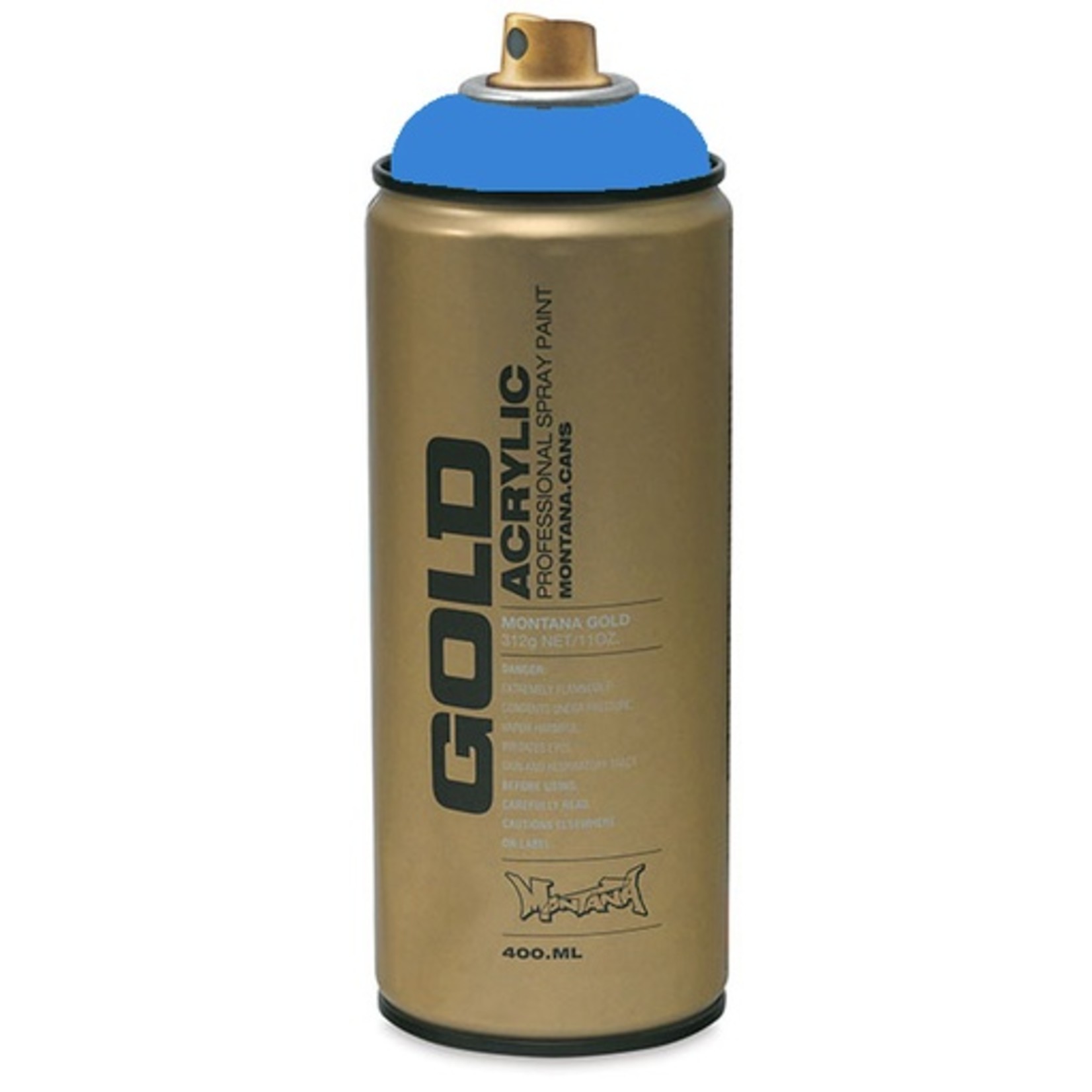 Montana GOLD Acrylic Professional Spray Paint 400 ml - 100% Cyan