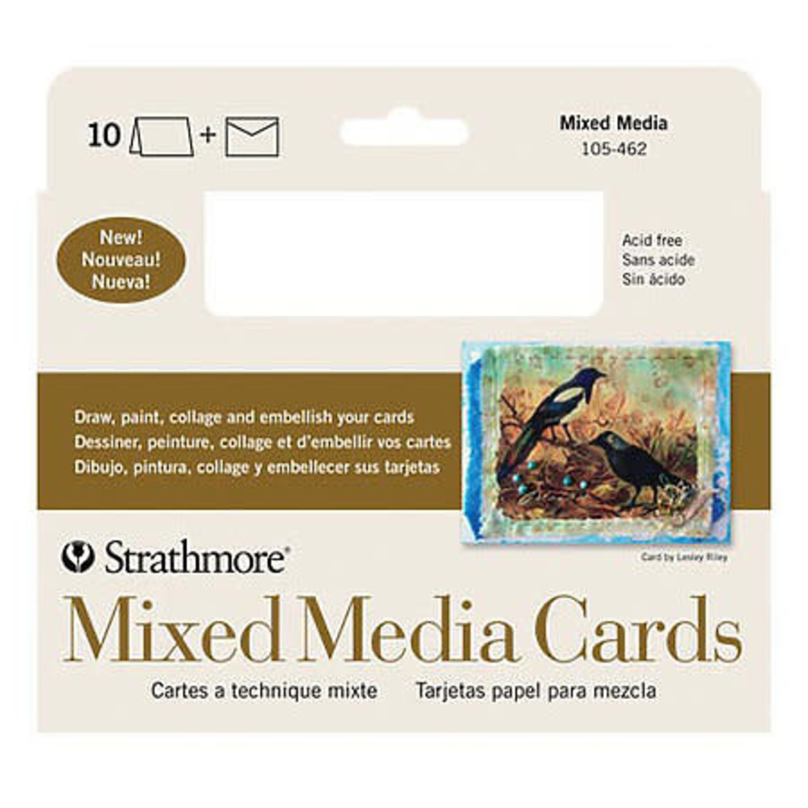 Strathmore Artist Papers 5" x 6.875" Mixed Media Cards & Envelopes 10 Pk 105-462