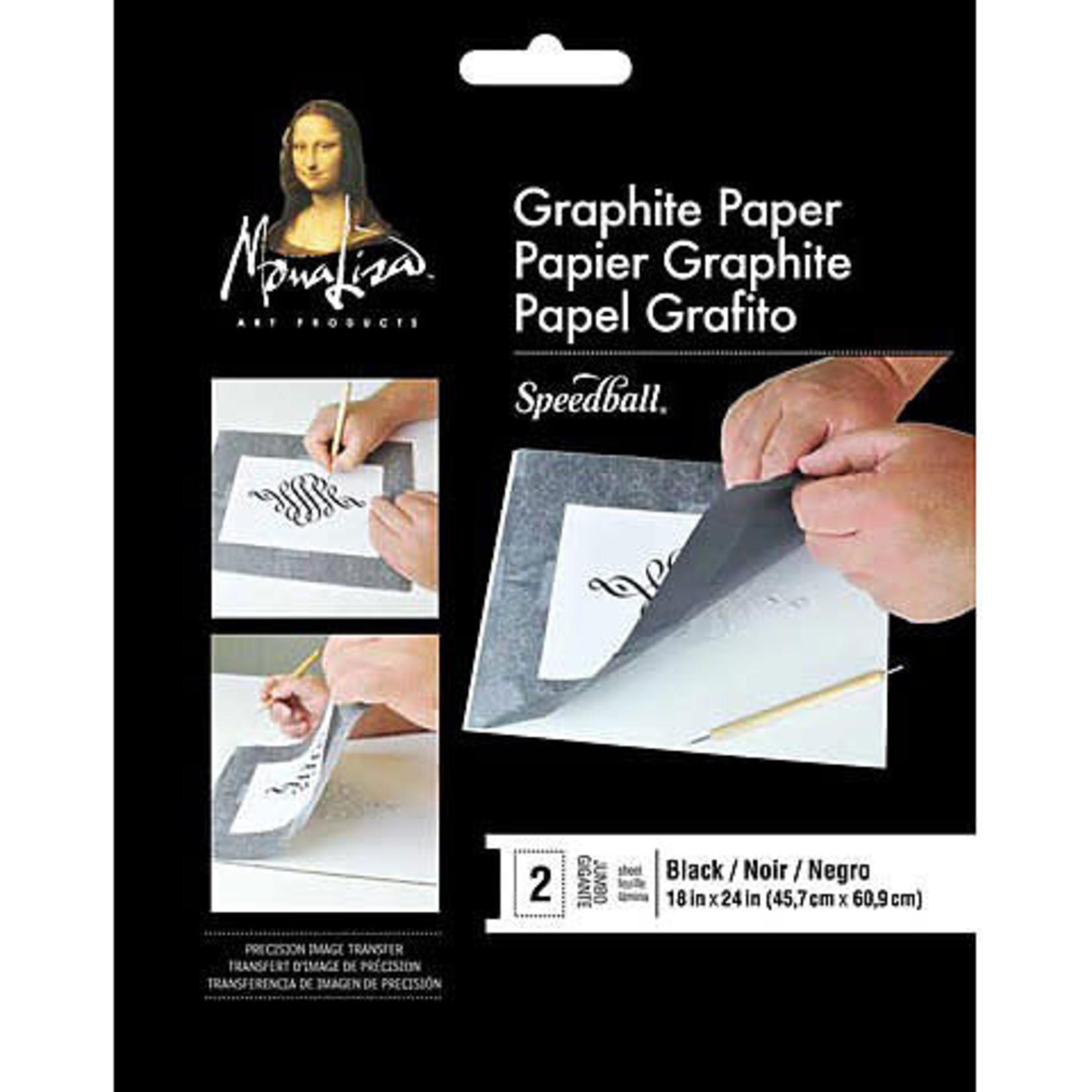 Mona Lisa Transfer Papers MONA LISA BLACK GRAPHITE TRANSFER PAPER 9X12 2SH/PK