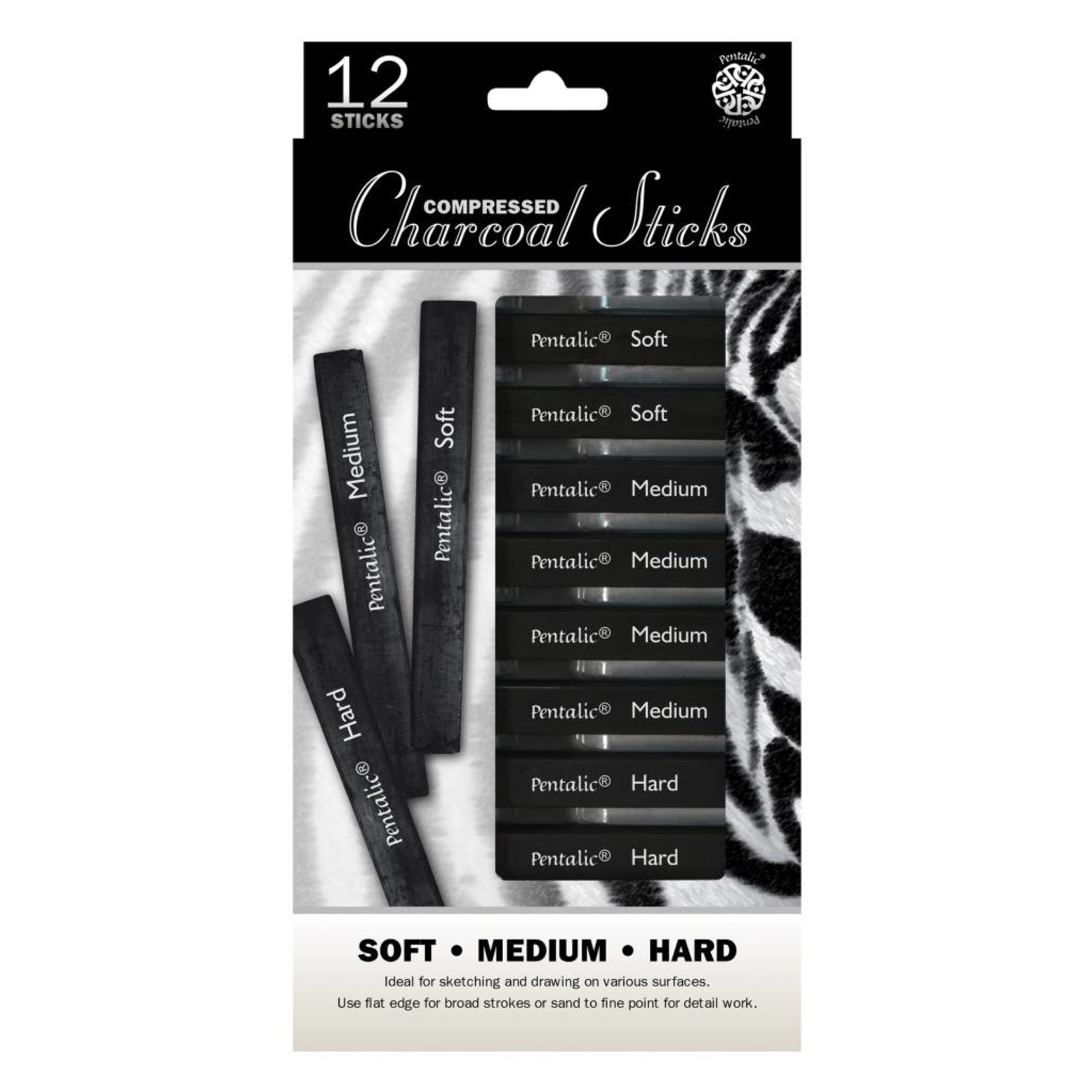 PENTALIC COMPRESSED CHARCOAL STICKS