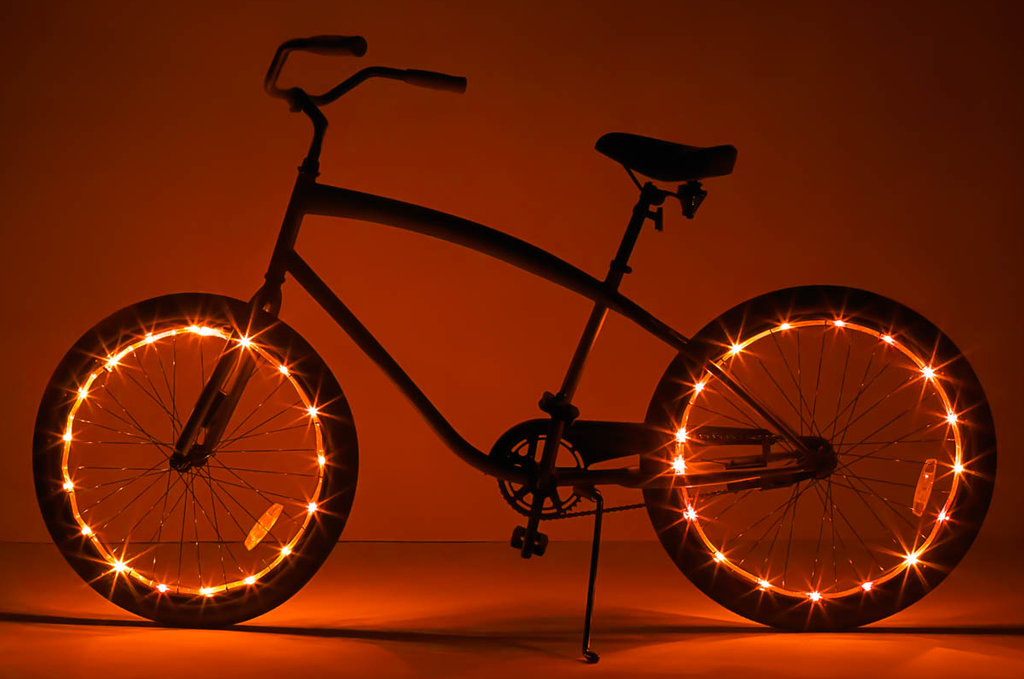 Brightz, Ltd. Wheel Brightz LED Lights Orange (ONE WHEEL) - Hermosa Cyclery