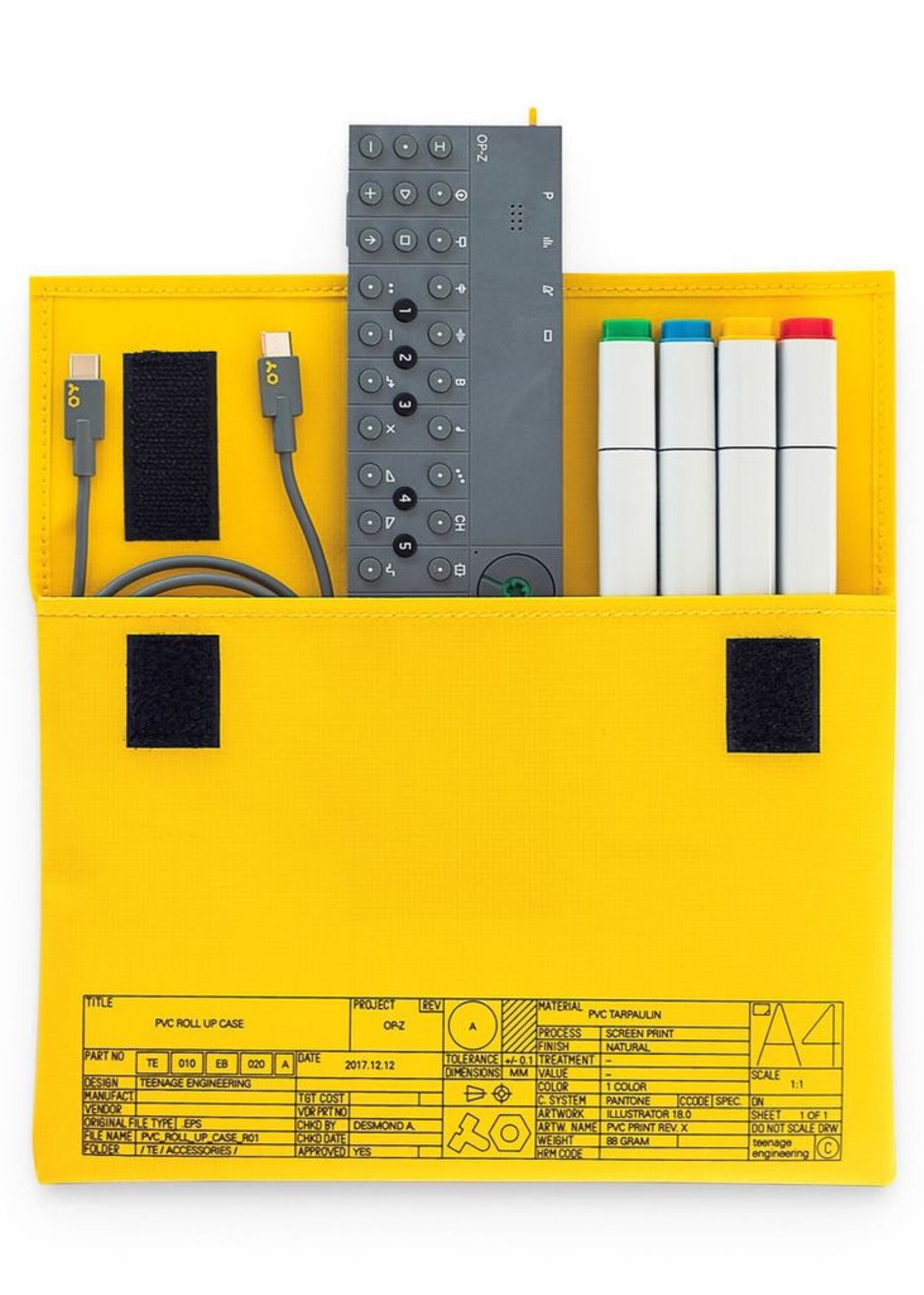 Teenage Engineering OP-Z Roll Up Case (PVC), Yellow