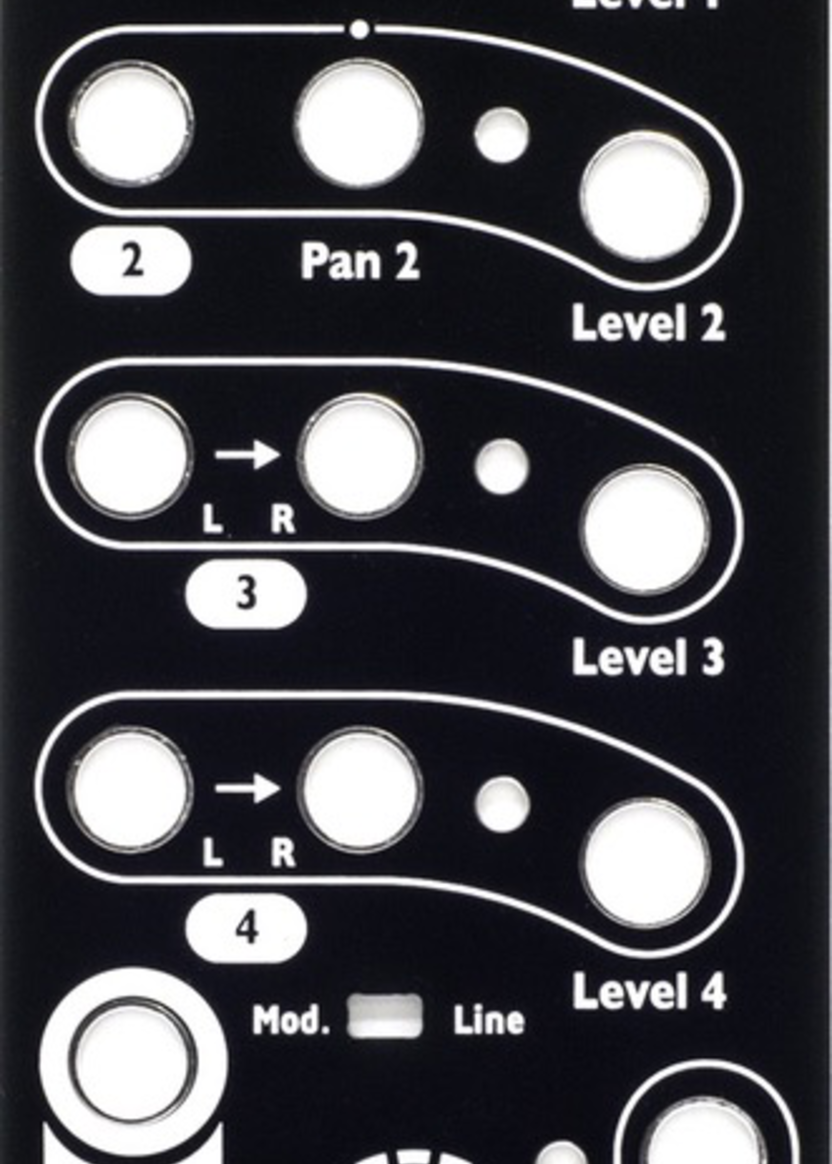 4ms Listen 4 Faceplate - Black