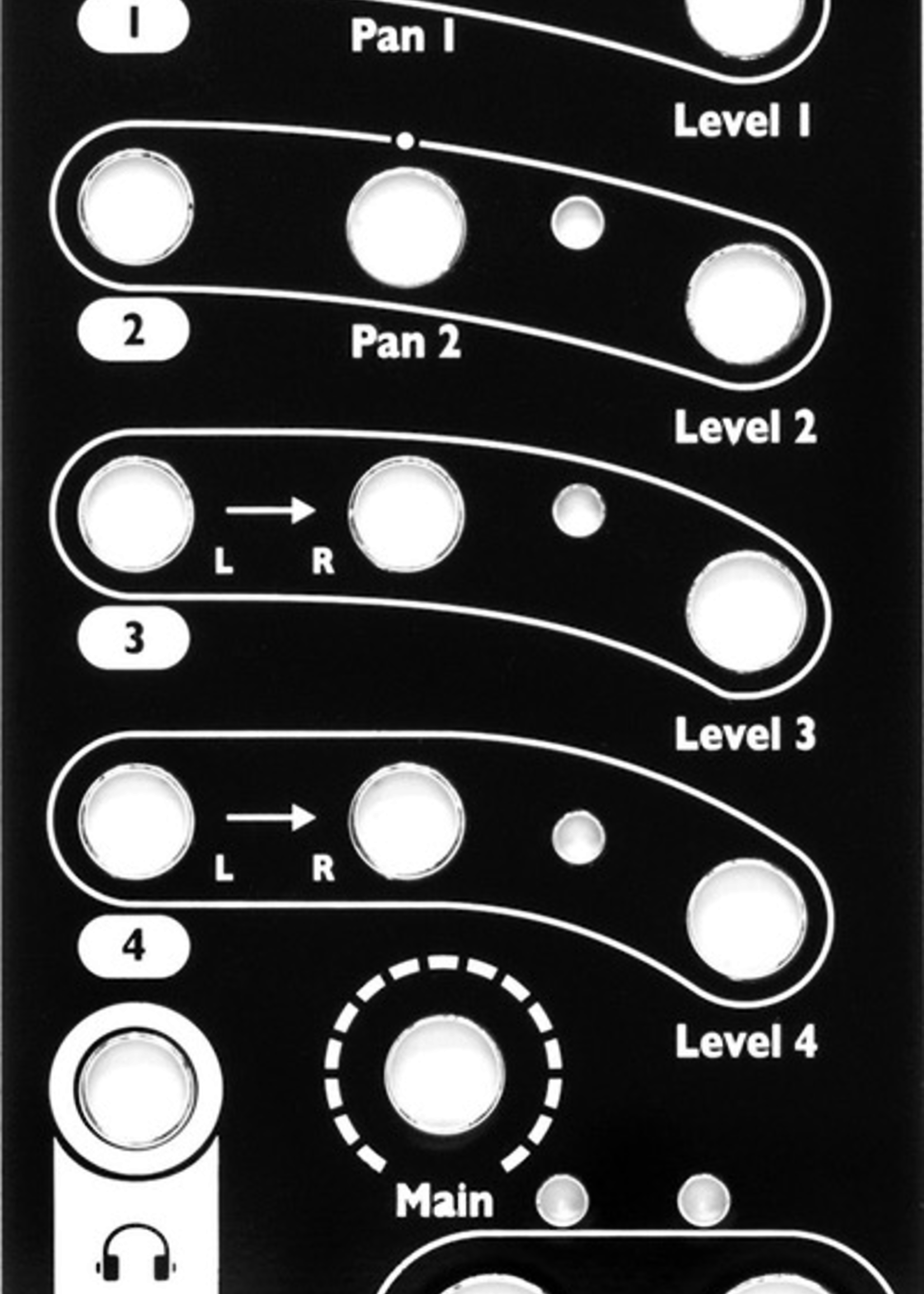 4ms Listen 4 Quarters Faceplate - Black