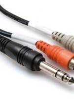 Hosa Cable, 1/4" Stereo to Dual RCA, 6ft