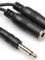 Hosa Y-Cable, 1/4" Mono Male to Dual 1/4" Mono Female