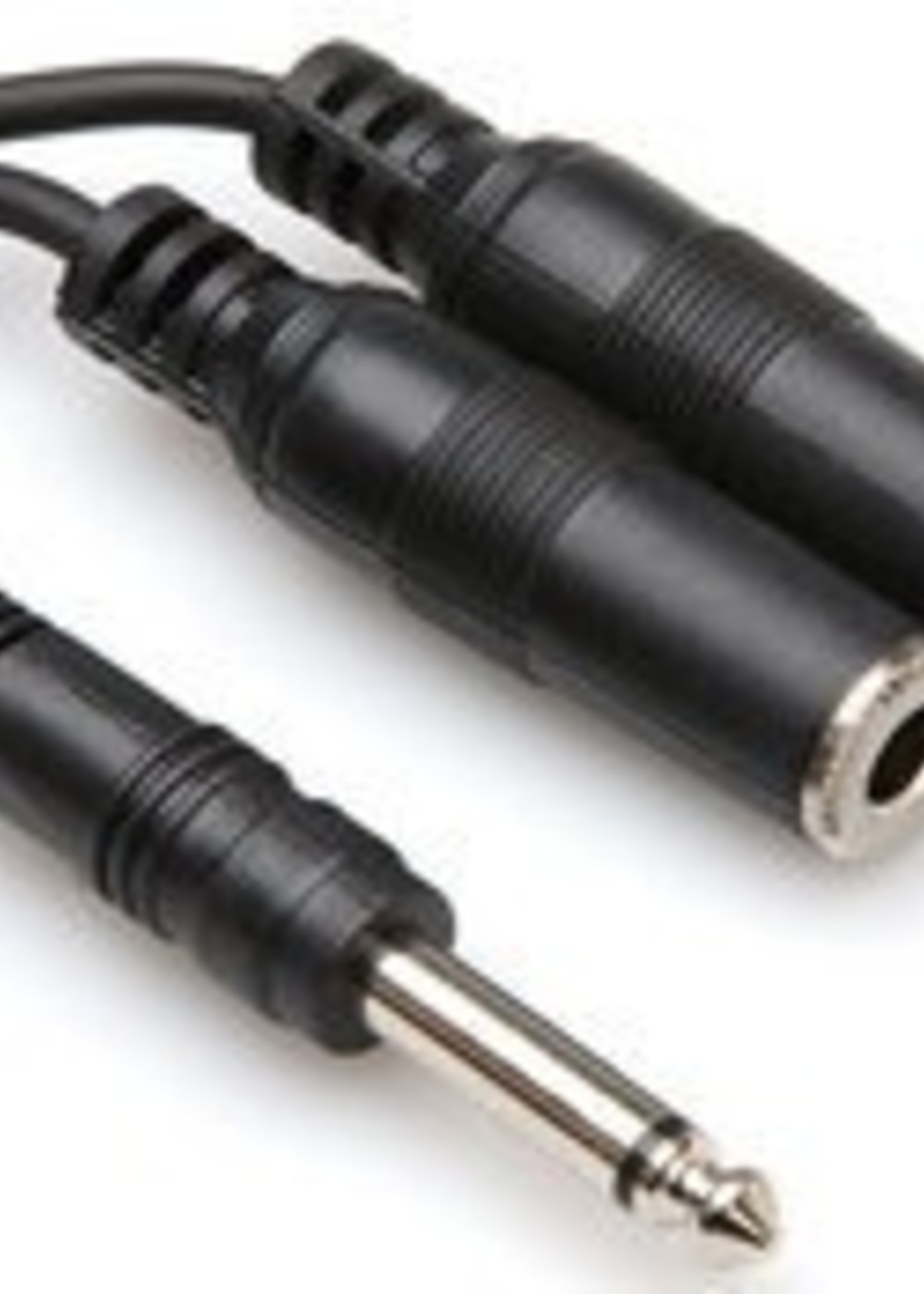 Hosa Y-Cable, 1/4" Mono Male to Dual 1/4" Mono Female