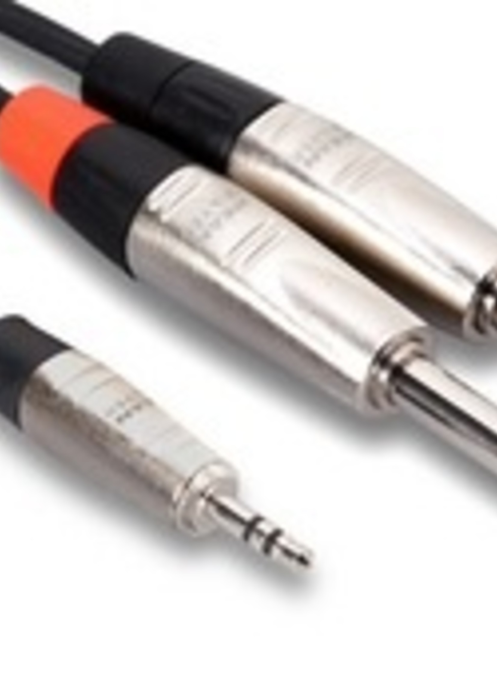 Hosa Pro Cable, 3.5mm Stereo to Dual 1/4" Mono, 10ft