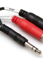 Hosa Y-Cable, 1/4" Stereo Male to Dual 1/4" Mono Female