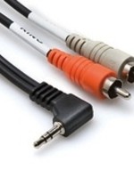 Hosa Cable, Right-Angle 3.5mm Stereo to RCA, 3ft