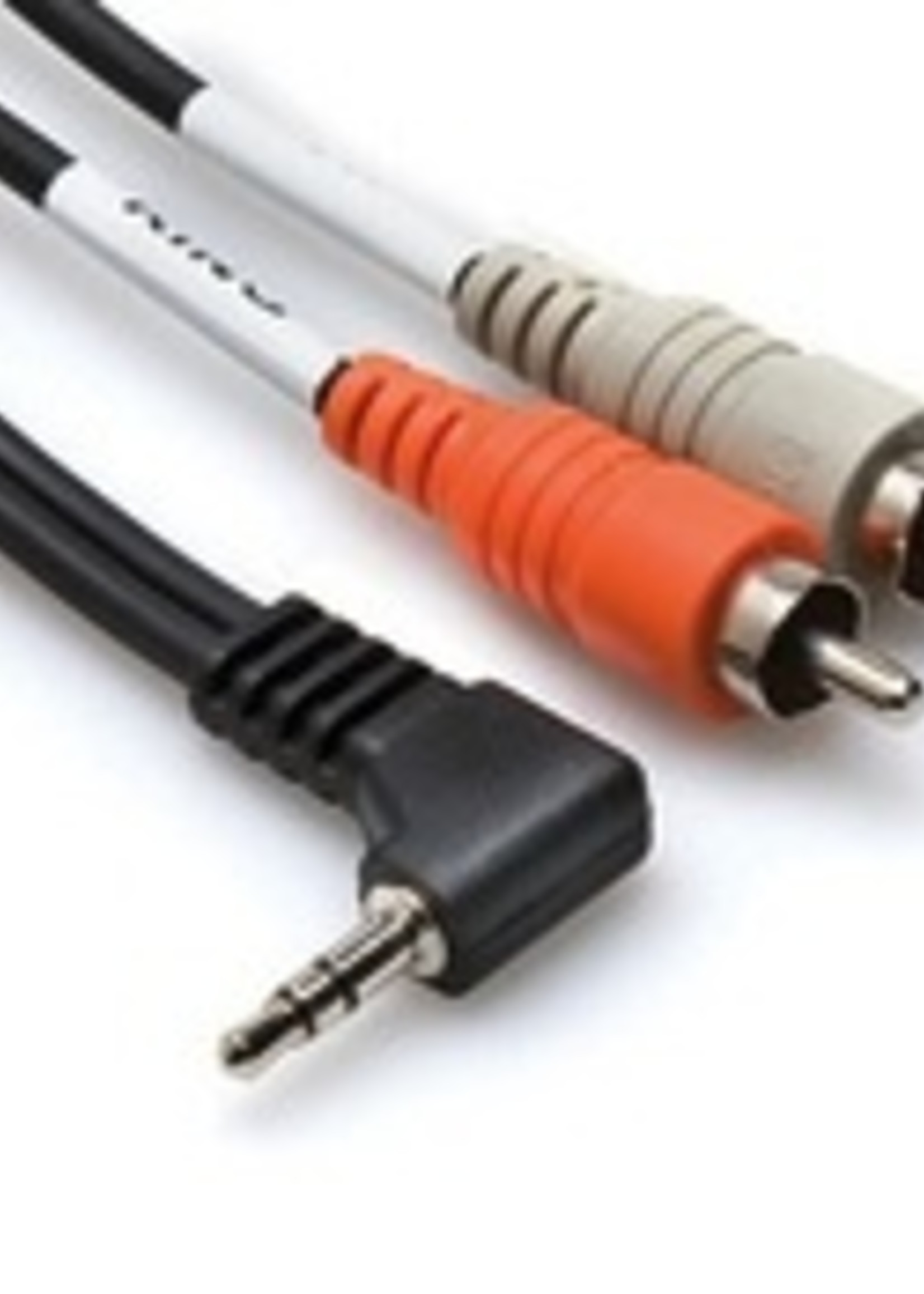 Hosa Cable, Right-Angle 3.5mm Stereo to RCA, 3ft