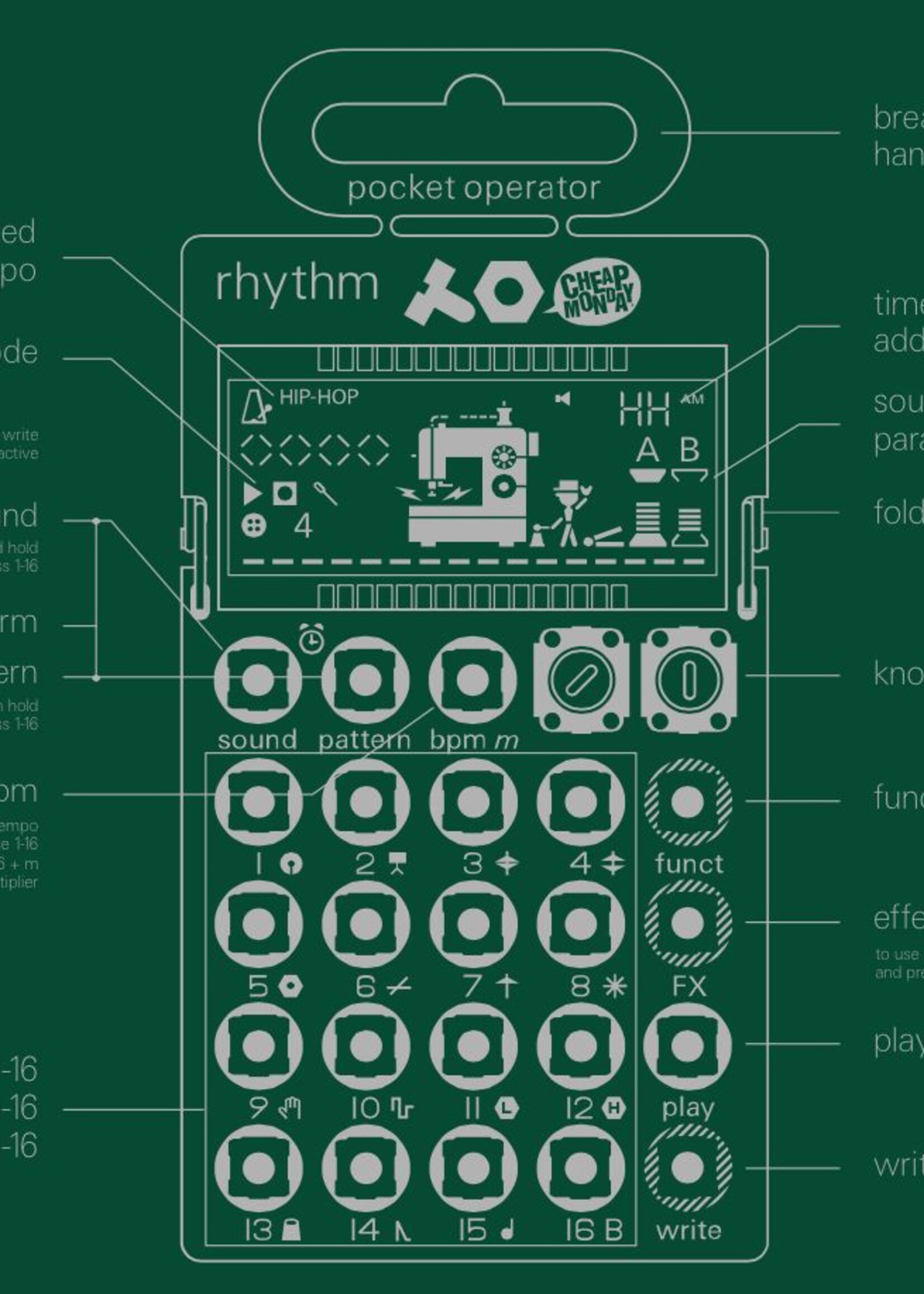 Teenage Engineering Pocket Operator PO-12 Rhythm