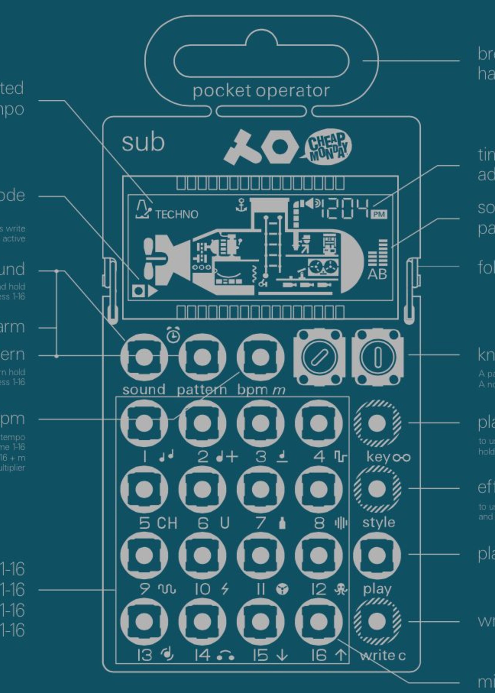 Teenage Engineering Pocket Operator PO-14 Sub