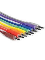 Hosa Patch Cables, 3.5mm, Multicolor, 18”, 8pk