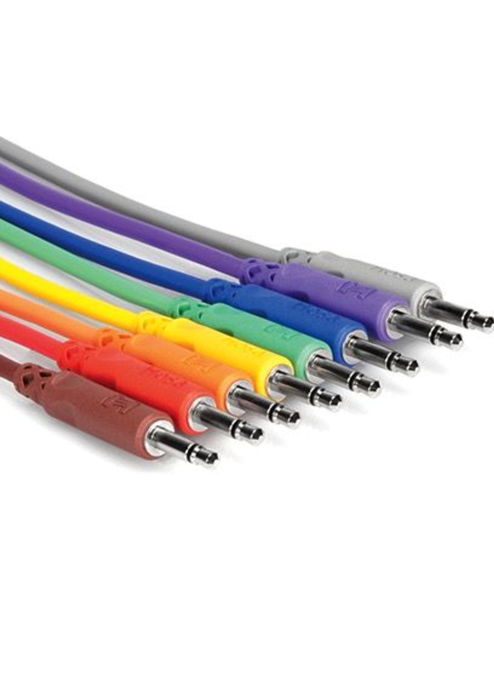 Hosa Patch Cables, 3.5mm, Multicolor, 36”, 8pk