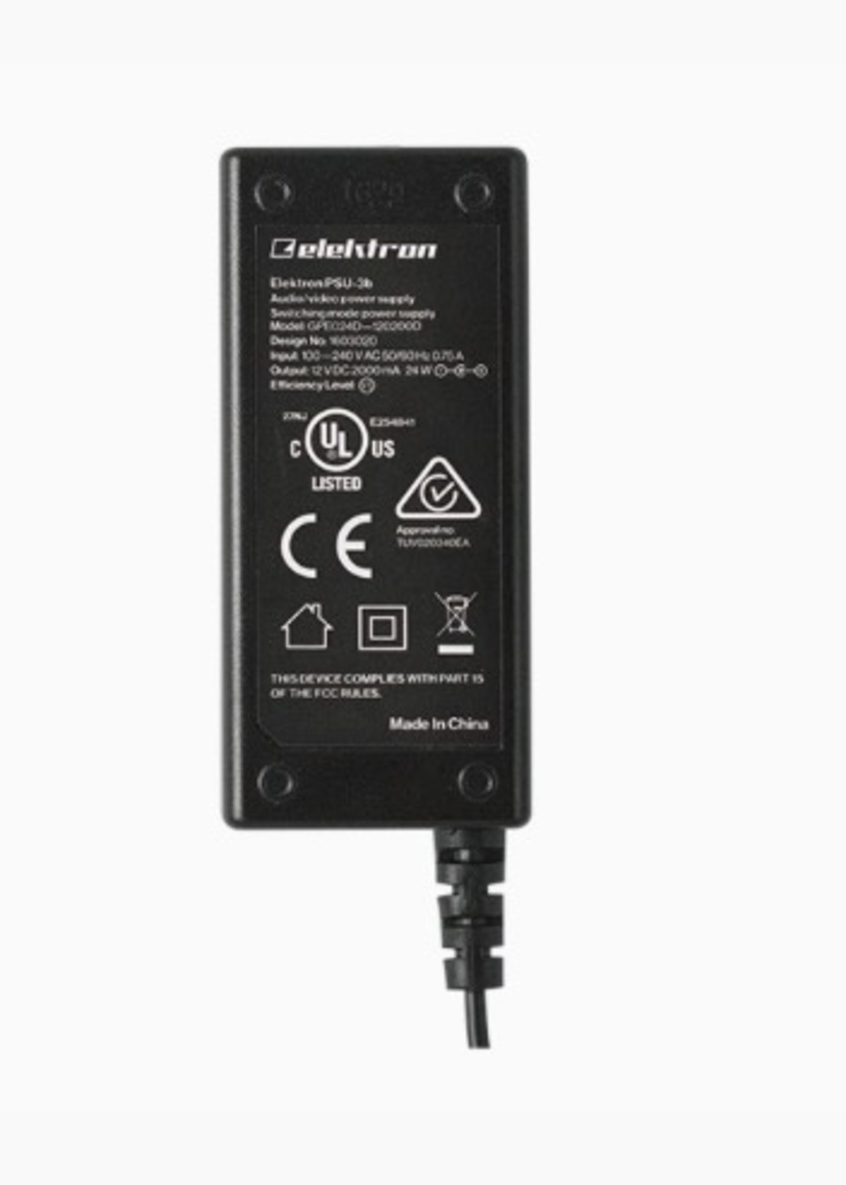 Elektron PSU3b Power Supply (for OTmkII, Digitakt/Digitone, Analog Heat, Analog Drive)