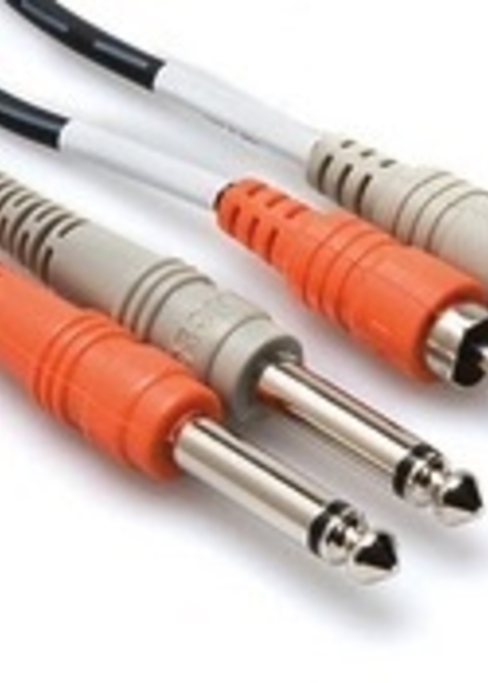 Hosa Cable, Dual 1/4" Mono to Dual RCA, 3ft