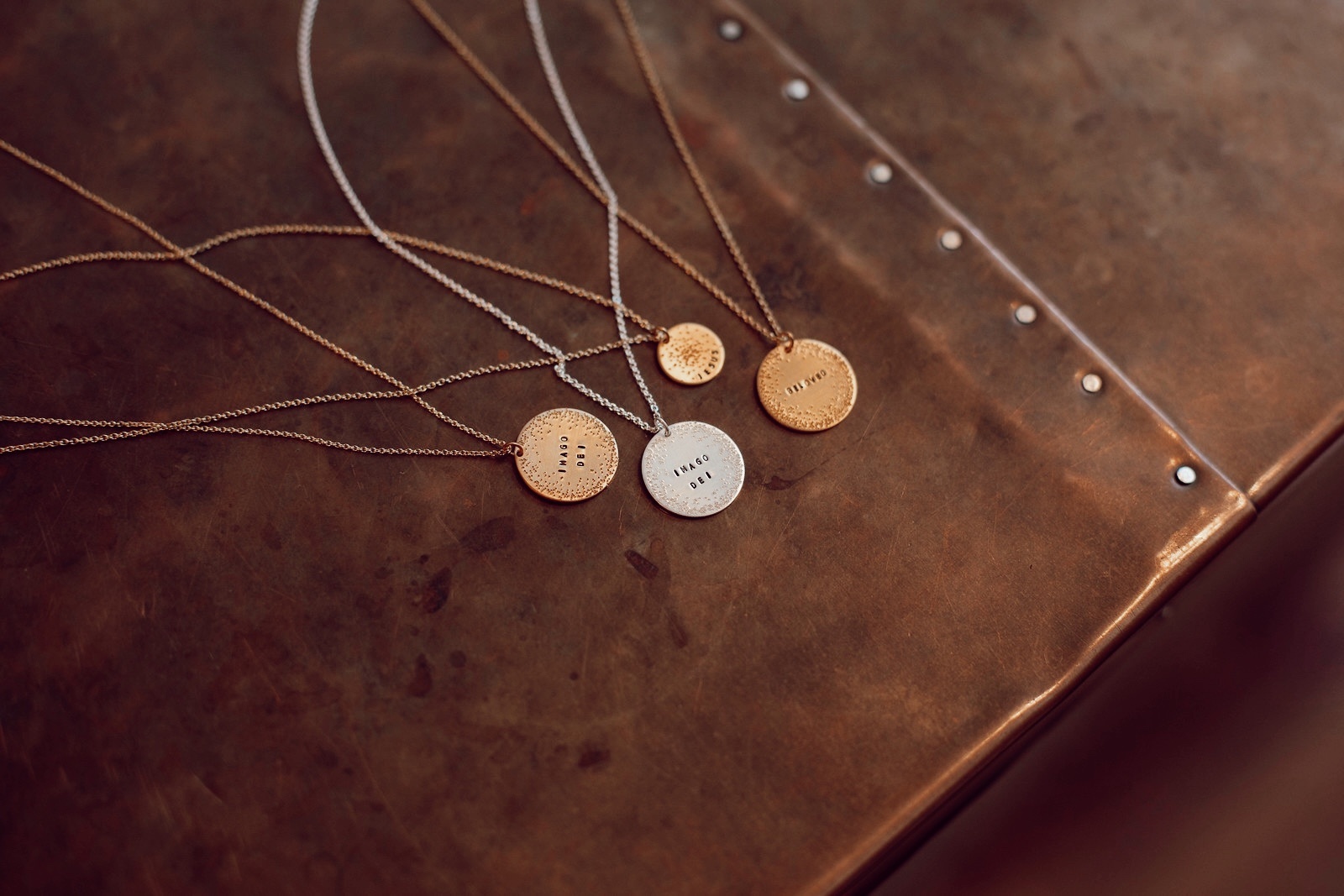 Gold Diamond Dusted Coin Necklace - ONLINE ONLY