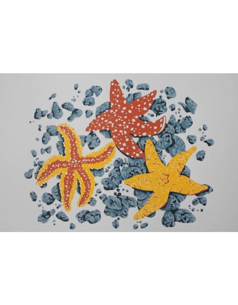 Krissie Worthman Art KW Art-Limited Edition Three Starfish