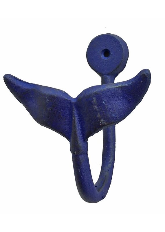 North American Country Home Whale Tail Hook-Blue