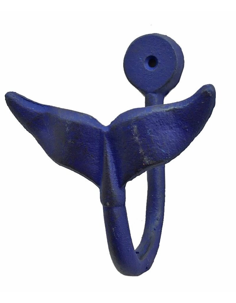 North American Country Home Whale Tail Hook-Blue