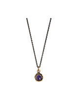 Pyrrha Pyrrha-Faceted Stone Necklace-Amethyst-SM