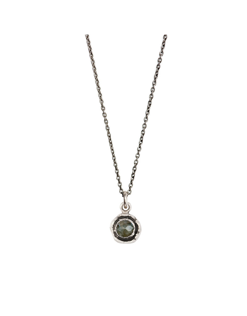 Pyrrha Pyrrha-Faceted Stone Necklace-Labradorite-SM