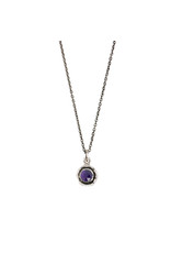 Pyrrha Pyrrha-Faceted Stone Necklace-Amethyst-SM