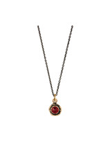 Pyrrha Pyrrha-Faceted Stone Necklace-Garnet-SM