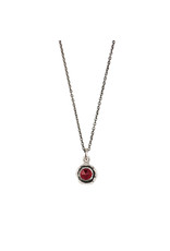 Pyrrha Pyrrha-Faceted Stone Necklace-Garnet-SM