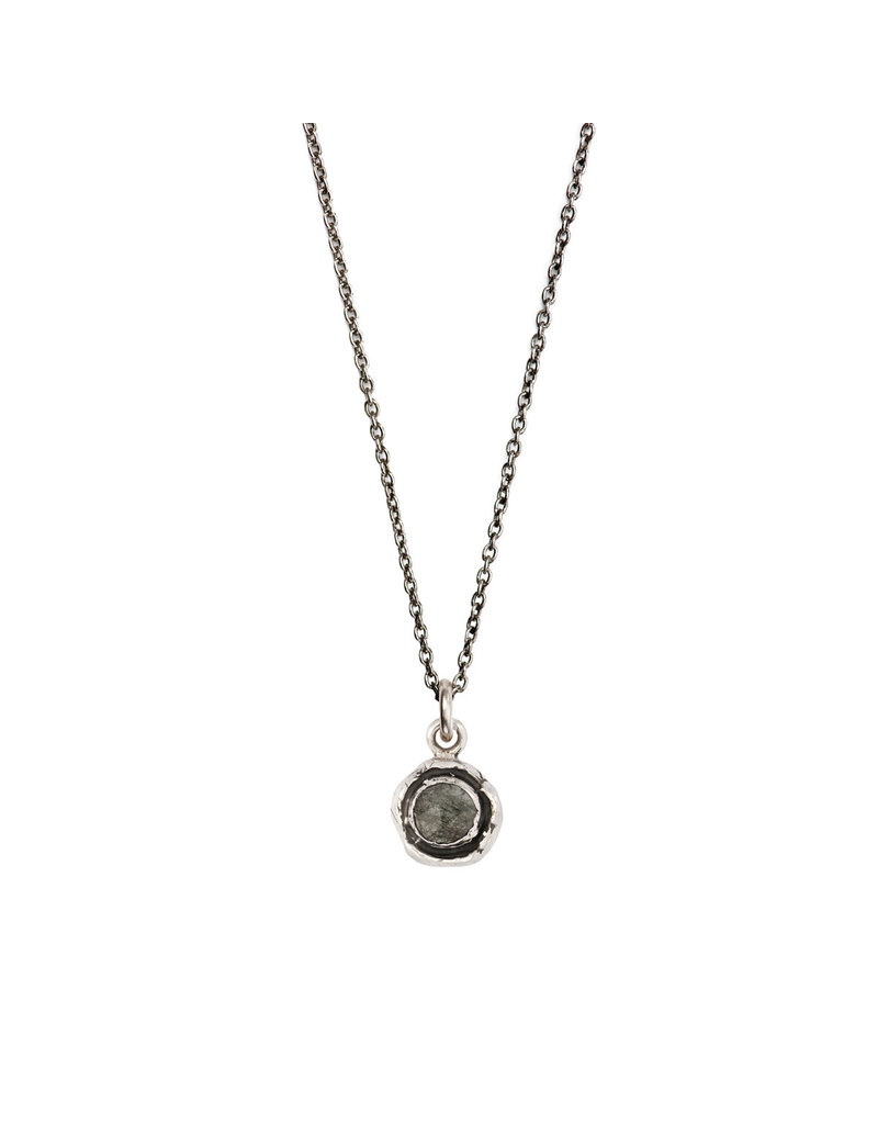 Pyrrha Pyrrha-Faceted Stone Necklace-Tourmalated Quartz-SM