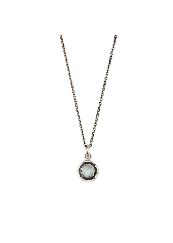 Pyrrha Pyrrha-Faceted Stone Necklace-Moonstone-SM