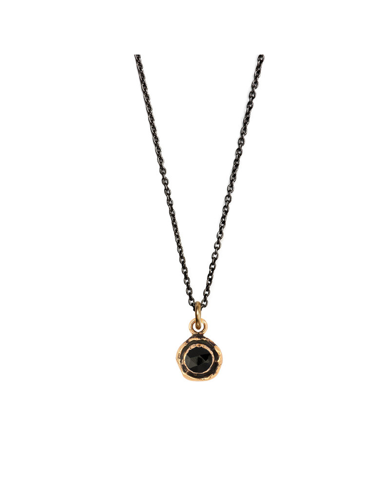 Pyrrha Pyrrha-Faceted Stone Necklace-Black Onyx-SM