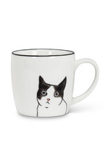 Abbott Peering Cat Mug-10oz-3"H