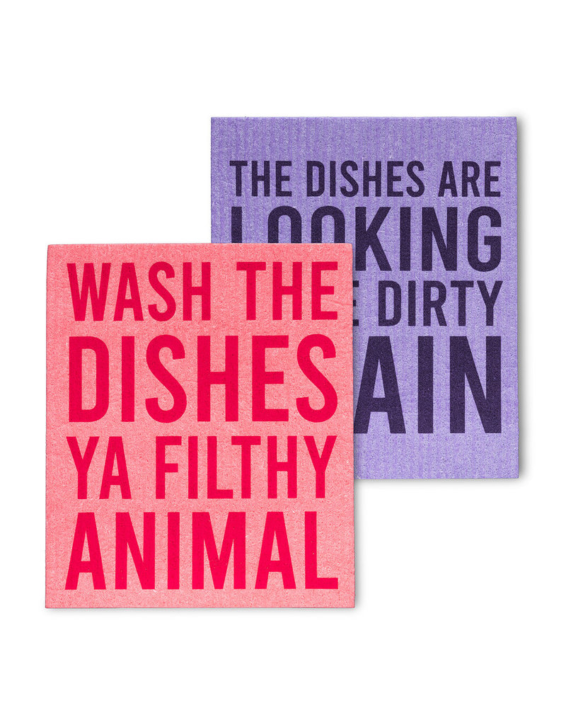 Abbott Funny Text Dishcloths