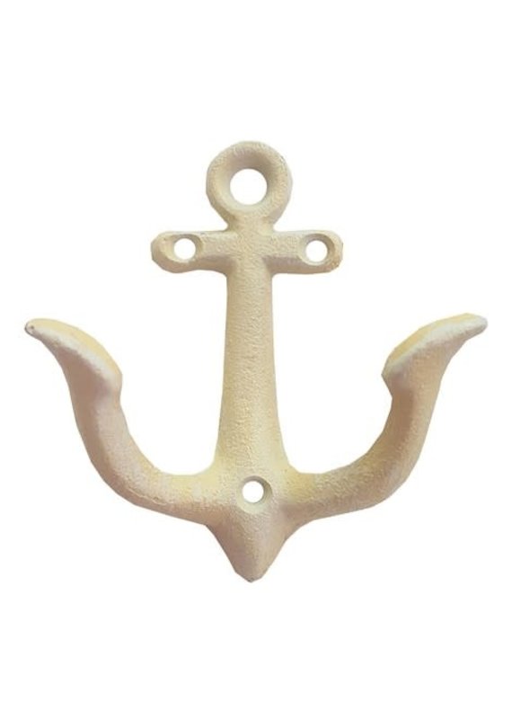 North American Country Home Anchor Hook-Small -Antique White