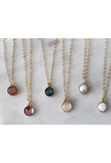 Strut Jewelry Petite Gemstone Necklace-Gold Fill