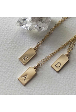 Strut Jewelry Initial Tag Necklace-14K Gold Fill