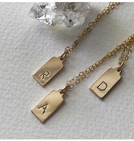 Strut Jewelry Initial Tag Necklace-14K Gold Fill