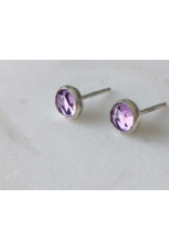 Strut Jewelry Gemstone Stud Earrings - Amethyst