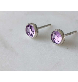 Strut Jewelry Gemstone Stud Earrings - Amethyst