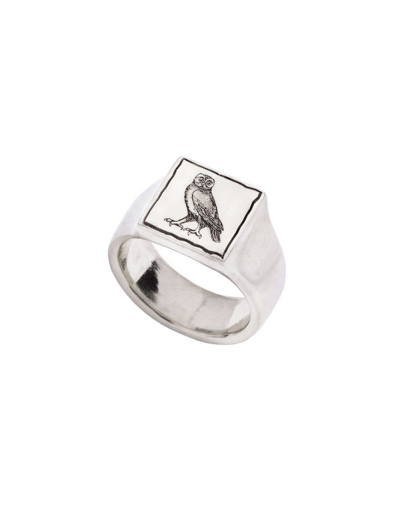 Pyrrha Pyrrha-Owl Square Signet Ring
